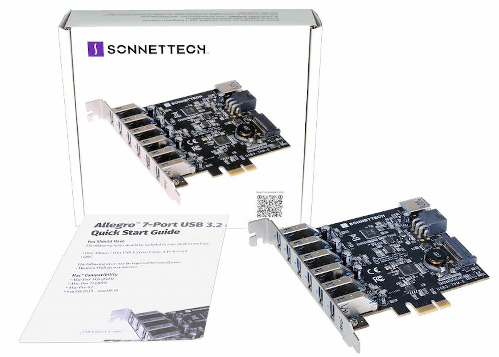Sonnet Allegro 7-Port USB 3.2 Gen 1 PCIe Card (USB3-7PM-E) Sonnet Allegro 7-Port USB 3.2 Gen 1 PCIe Card (USB3-7PM-E)